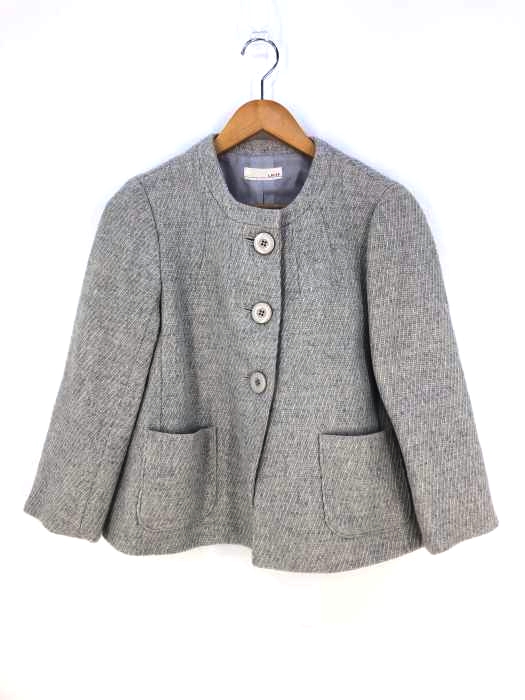 Lente(レンテ) ノーカラーウールジャケット レディース  11AR