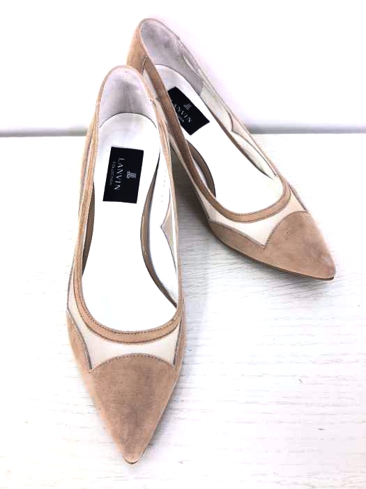 LANVIN COLLECTION（ランバンコレクション） スウェードレザーメッシュヒールパンプス レディース シューズ パンプス