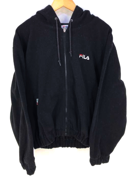 FILA(フィラ) 7080s イタリア製 刺繍ジップアップフーディ メンズ JPN：XL JPN：XL