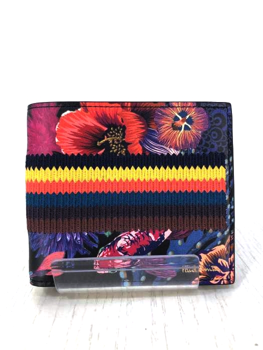 Paul Smith(ポールスミス) コイハワイアン ブライトストライプ二つ折り財布 メンズ  無