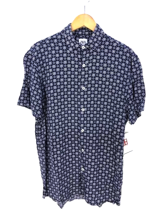 ZARA(ザラ) 総柄レーヨンシャツ メンズ import:M import:M