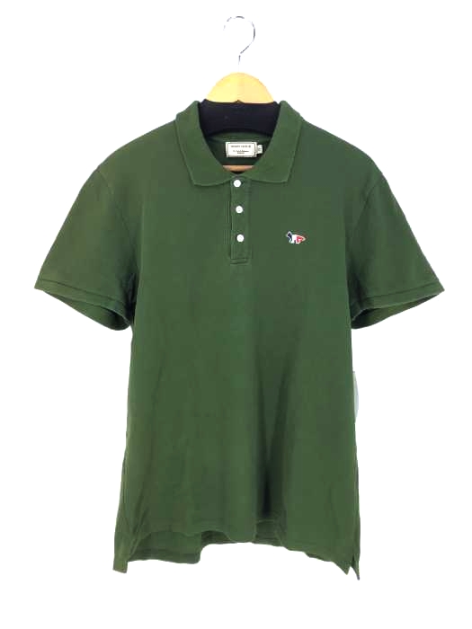 maison kitsune(メゾンキツネ) TRICOLOR FOX PATCH POLO メンズ トップス ポロシャツ