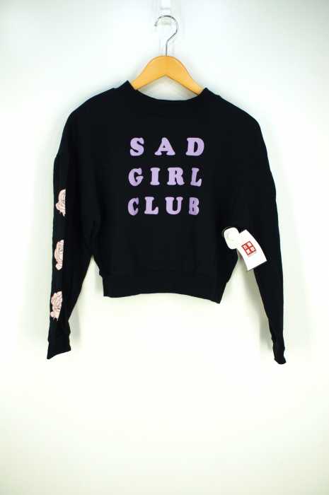 Candy Stripper （キャンディストリッパー） SAD GIRL CLUB SWEAT TOPS ローズ 袖プリント レディース トップス スウェット・トレーナー