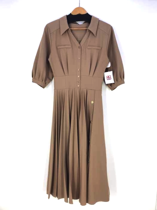 mystrada（マイストラーダ） Flont Pleats shirt One piece レディース ワンピース シャツ