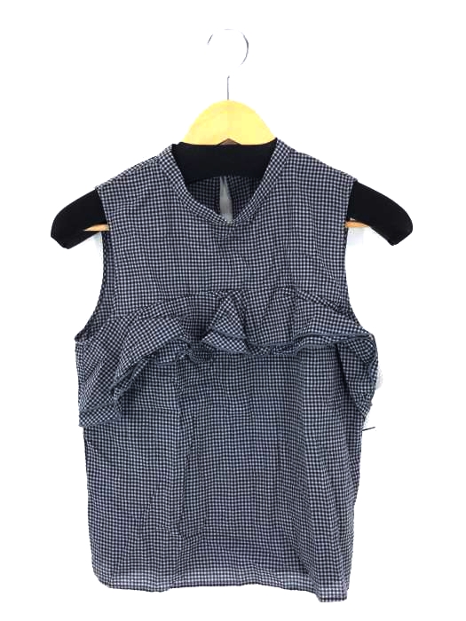 KBF(ケイビーエフ) ギンガムプチハイネックフリルブラウス レディース ONE SIZE ONE SIZE