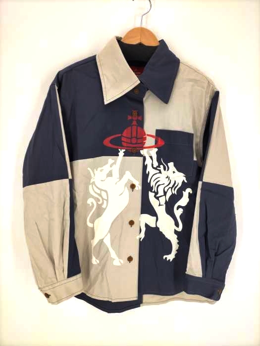 Vivienne Westwood RED LABEL(ヴィヴィアンウエストウッドレッドレーベル) ホース&ライオン ブロッキングシャツ オーブプリント レディース  00