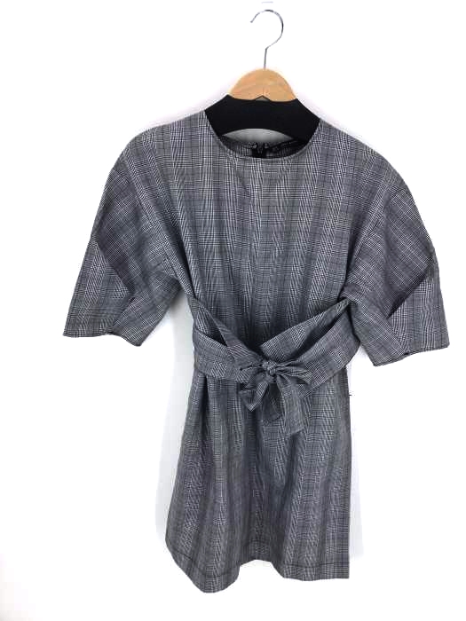 ZARA BASIC COLLECTION(ザラベーシックコレクション) チェック柄 ベルト付きワンピース レディース JPN：S JPN：S