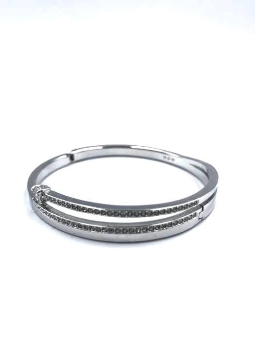 SWAROVSKI(スワロフスキ) Fresh バングル ロジウム・コーティング レディース  M