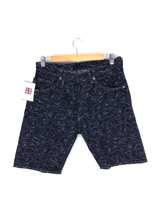 A BATHING APE(アベイシングエイプ) 総柄 デニム ハーフ パンツ メンズ パンツ デニム
