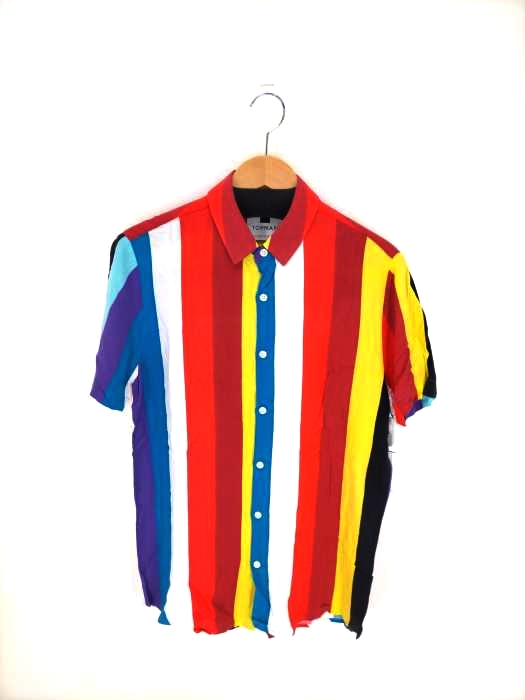 TOPMAN(トップマン) マルチストライプレーヨンシャツ メンズ import:S import:S