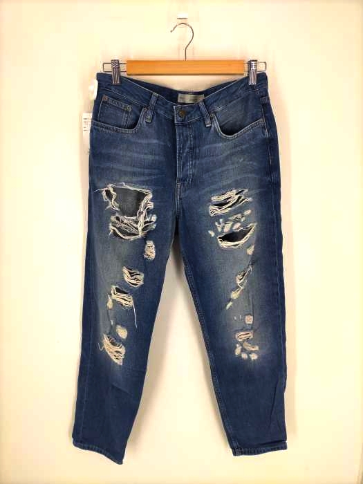トップショップ TOPSHOP HAYDEN ボタンフライダメージテーパードデニム レディース 28inch 28inch