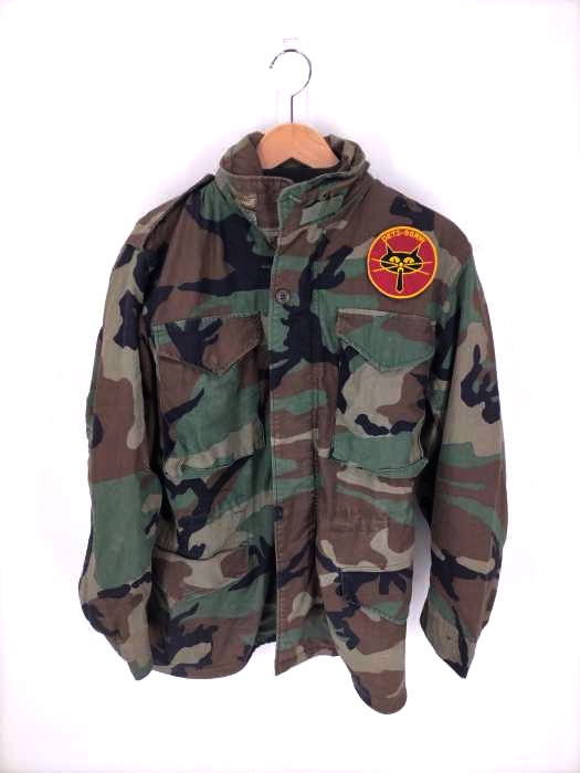 ユーズドフルギ USED古着 リメイク SCOVILLジップ DET13RDAIRDIV ウッドランドカモ M65 ミリタリージャケット メンズ  XSMALL REGULAR