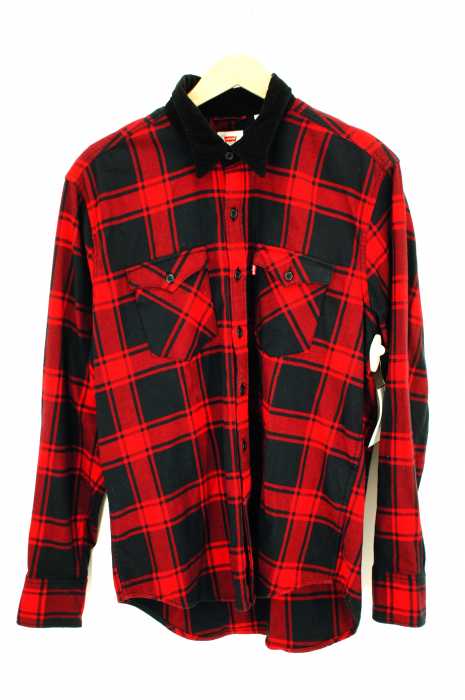 Levi's （リーバイス） バーストウチェックシャツ　コーデュロイ襟 メンズ トップス カジュアルシャツ