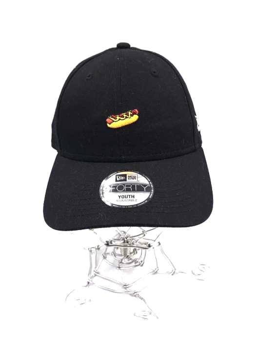 NEW ERA(ニューエラ) YOUTH 9FORTY FASTFOOD HOTDOG BLK SWHI ミニロゴ刺繍キャップ レディース 帽子 キャップ