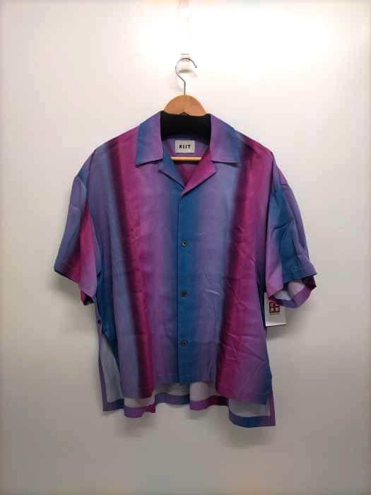 KIIT(キート) 19SS レーヨンコットングラデーションプリントオープンカラーシャツ メンズ  2