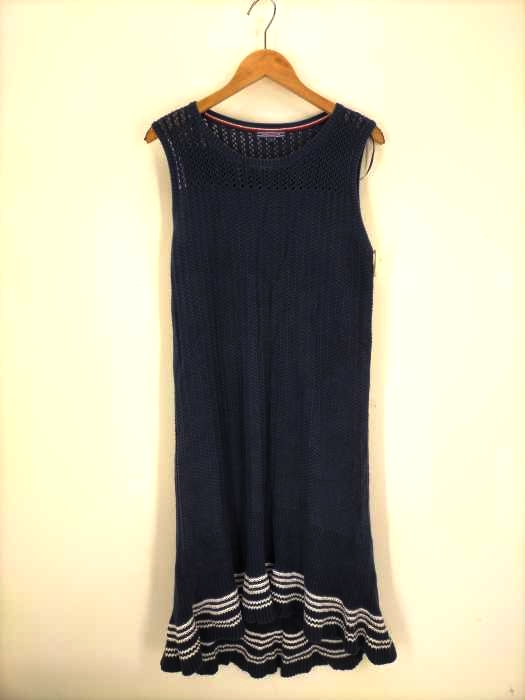 TOMMY HILFIGER(トミーヒルフィガー) VALESKA CNK RUFFLE HEM DRESS ニットワンピース レディース JPN:M JPN:M