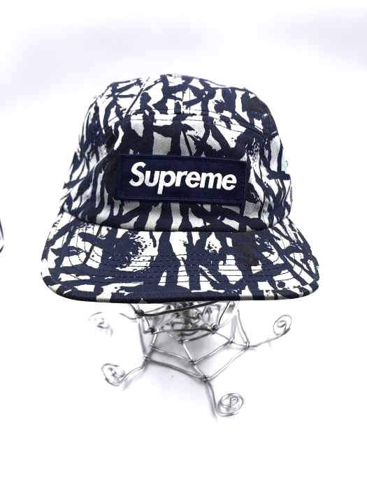 Supreme(シュプリーム) USA製 総柄ボックスロゴキャップ メンズ 表記無 表記無