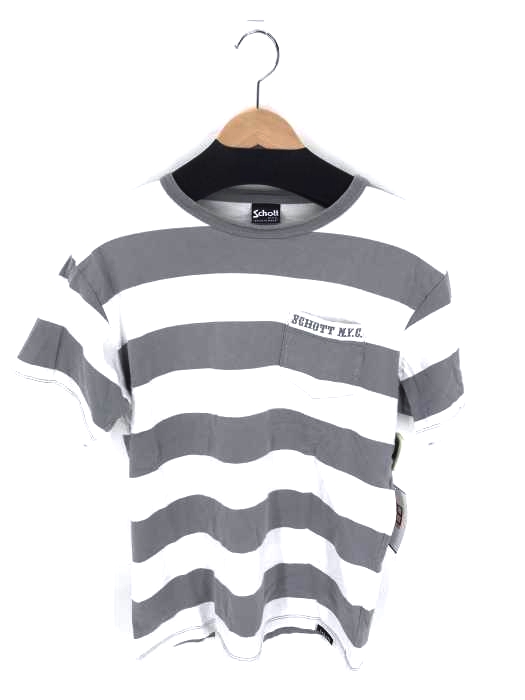 Schott NYC（ショット ニューヨーク） ボーダー ポケット 半袖Tシャツ メンズ トップス Tシャツ・カットソー