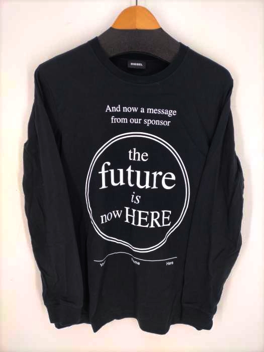 DIESEL（ディーゼル） THE FUTURE IS NOW HERE L/S TEE メンズ トップス Tシャツ・カットソー