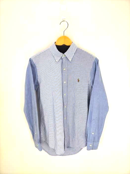 RALPH LAUREN(ラルフローレン) SLIM FIIT パターン切替 ストライプボタンダウンシャツ メンズ import：S import：S