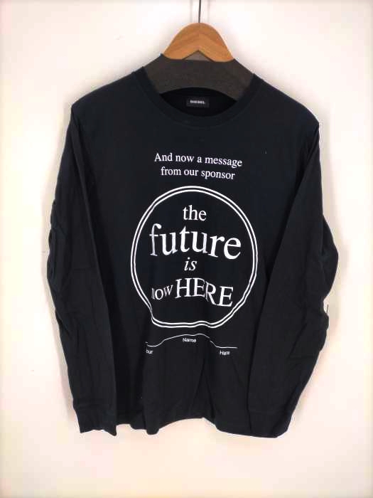 DIESEL(ディーゼル) THE FUTURE IS NOW HERE L/S TEE メンズ  S
