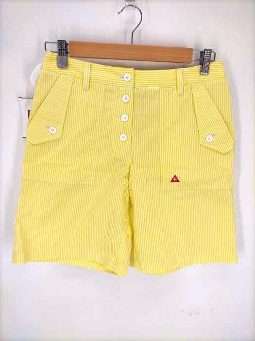 Le coq sportif GOLF(ルコックゴルフ) ストライプ柄 ロゴ刺繍ボタンフライショートパンツ レディース  9
