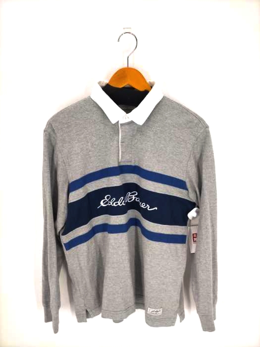 Eddie Bauer(エディーバウアー) ロゴ ピース ストライプ ラグビー ラガーシャツ メンズ import：S import：S