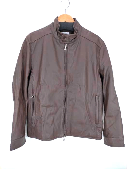 SHIPS(シップス) ラムスキンシングルライダースジャケット メンズ JPN:XL JPN:XL