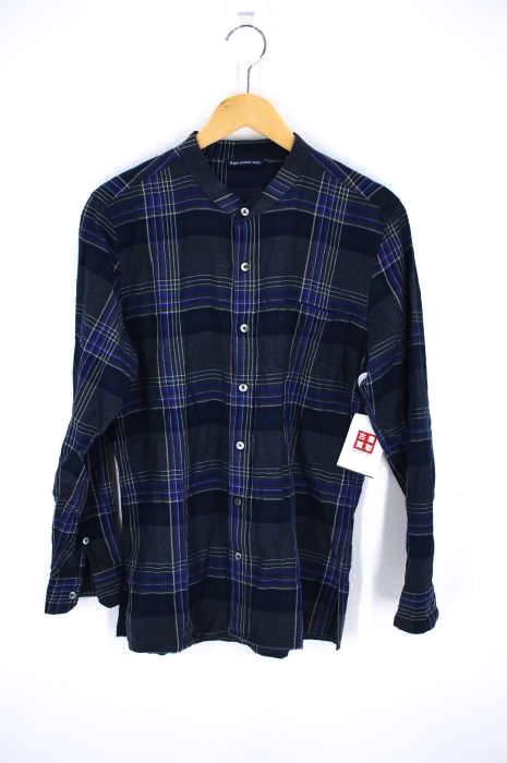 Ripo trenta anni(リポトレンタアンニ) バンドカラーチェック柄シャツ メンズ  M