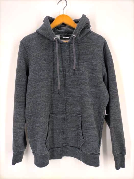 DIESEL(ディーゼル) フロント切替 霜降りプルオーバーパーカー メンズ  import：M