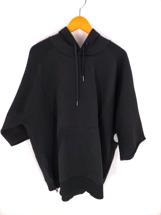syte by Yohji Yamamoto（サイトバイヨウジヤマモト） 12G Spritzy Plain Stitches Knit 2nd 6/7-Quarter Sleeve Big Hoodie メンズ トップス パーカー