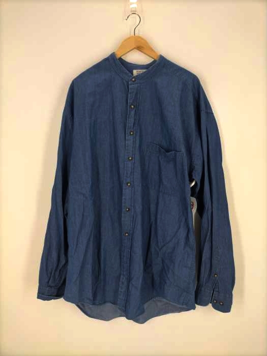 FIELD GEAR(フィールドギア) 90S インディゴ バンドカラーシャツ メンズ import：XL import：XL