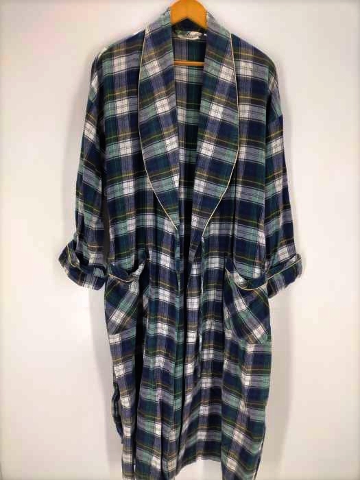 Victorias secret(ヴィクトリアズシークレット) 80～90S タータンチェック コットンネルガウンコート メンズ import：S import：S