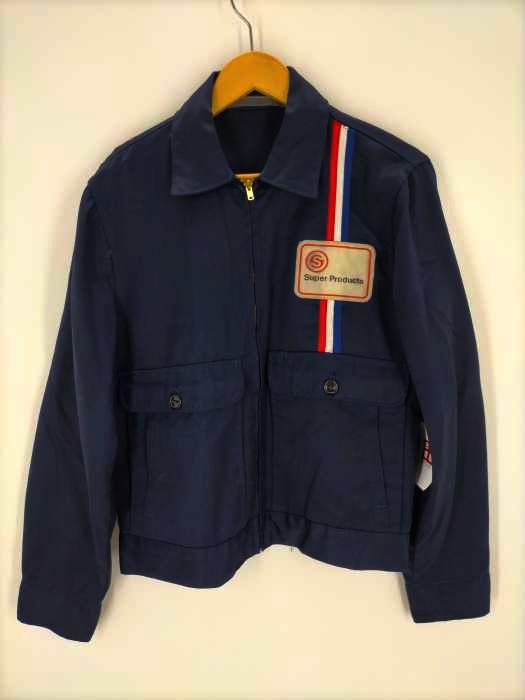 USED古着(ユーズドフルギ) 70S 棒タロンジップ 企業ワッペン ジップアップ ワークジャケット メンズ 表記無 表記無