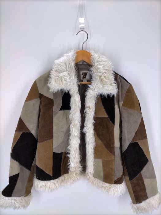 USED古着(ユーズドフルギ) SEVENTY SEVEN リアルレザーパッチワークブルゾン レディース import：L import：L