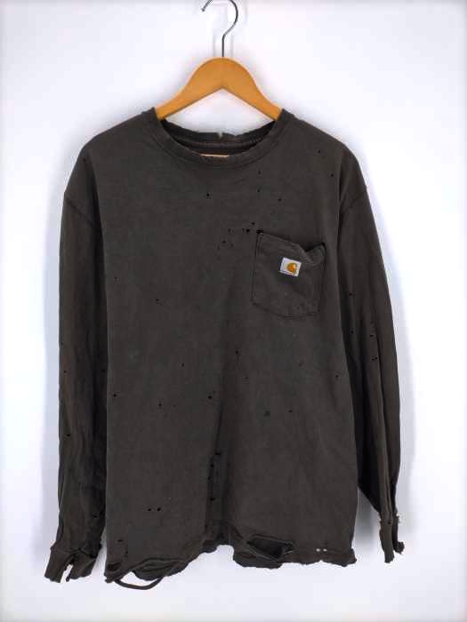Carhartt(カーハート) ダメージ加工ポケットロングスリーブTシャツ メンズ トップス Tシャツ・カットソー