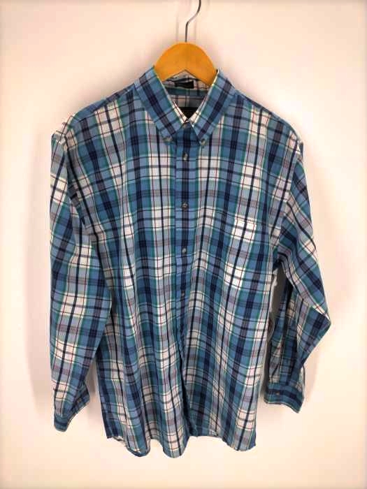 Eddie Bauer（エディーバウアー） 黒タグ 80s MARIN POPLIN チェック柄ボタンダウンシャツ メンズ トップス カジュアルシャツ