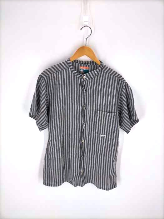 KEMPEL(ケンペル) ストライプ柄 バンドカラーシャツ メンズ import：S import：S