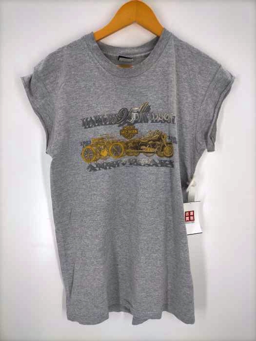 HARLEY DAVIDSON(ハーレーダヴィットソン) 90S USA製 バックイーグルプリント ノースリーブTシャツ メンズ import：M import：M