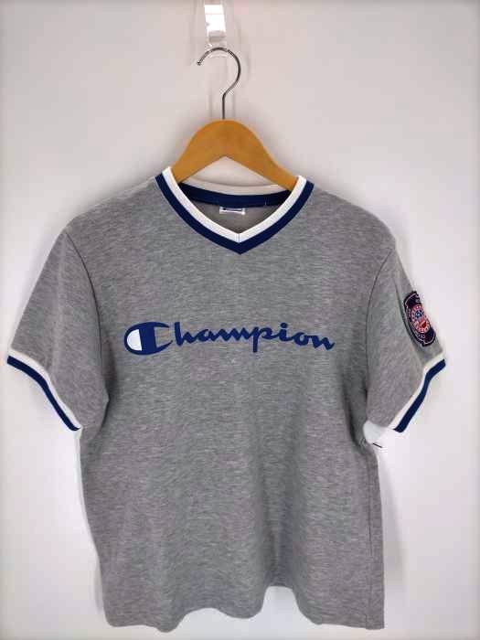 Champion（チャンピオン） スクリプトロゴ Vネック半袖スウェット レディース トップス スウェット・トレーナー