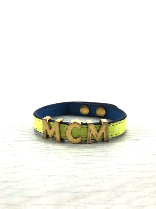 MCM(エムシーエム) REVERSIBLE LETTER BRACELET IN LEATHER レディース 表記無 表記無