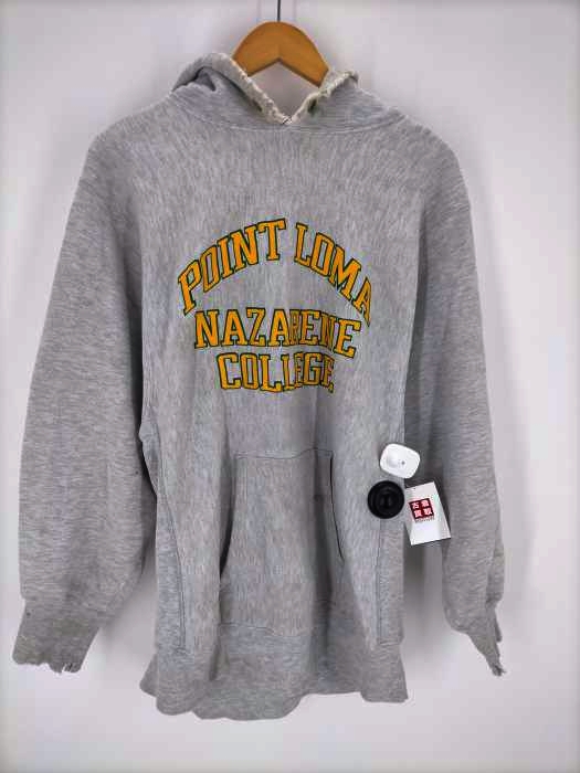 Champion(チャンピオン) 90S USA製 刺繍タグ REVERSE WEAVE POINT LOMA NAZARENE COLLEGE 3段ラバープリント プルオーバーパーカ メンズ import：XL import：XL