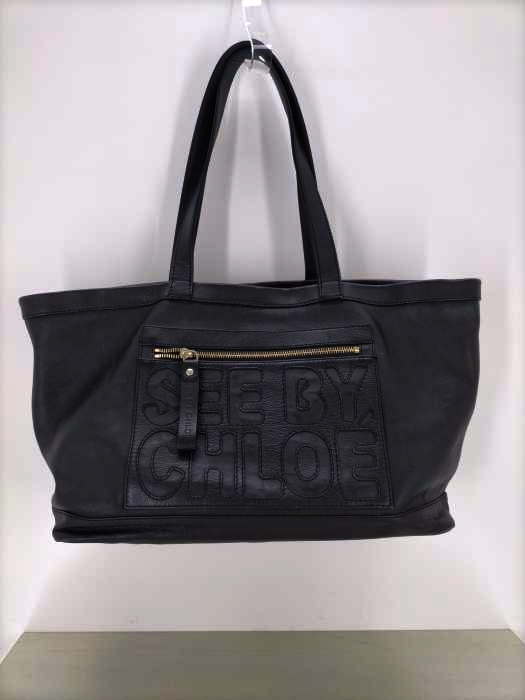 SEE BY CHLOE（シーバイクロエ） ロゴ型押し レザー トートバッグ レディース バッグ トート
