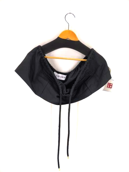 CARVEN(カルヴェン) Black Strapless Chintz Ottoman Cropped Top In 999 Black レディース FR：34 FR：34