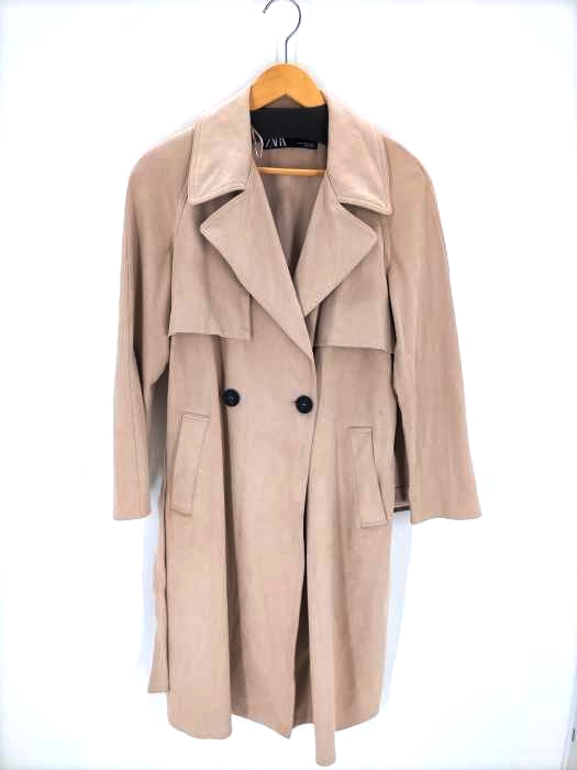 ZARA（ザラ） フェイクスウェード ダブルトレンチコート レディース アウター コート
