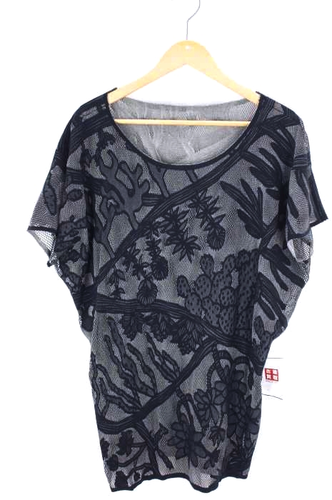 USED古着(ユーズドフルギ) 総柄メッシュクルーネックTシャツ レディース 表記無 表記無