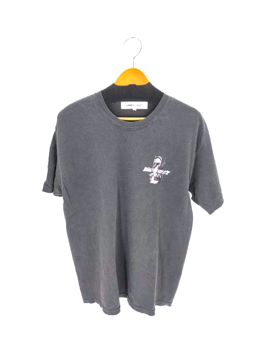 LONELY 論理(ロンリー) ウォッシュ加工プリントtシャツ メンズ JPN：L JPN：L