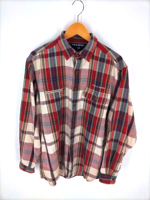 POLO SPORT RALPH LAUREN(ポロスポーツラルフローレン) 90S FILMOMORE ガチャポケ コットンネルシャツ メンズ トップス カジュアルシャツ