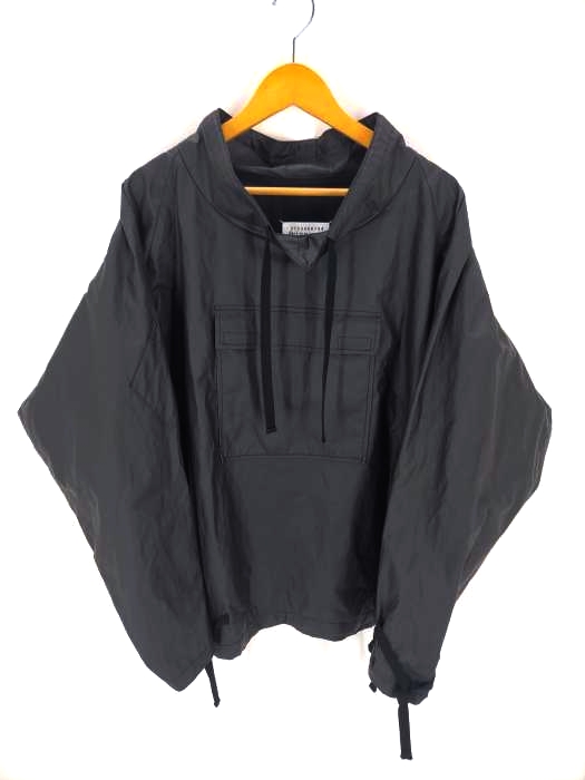 Maison Margiela(メゾンマルジェラ) 21SS 10 COATED SMOCK JACKET BLACK IN BLACK メンズ EUR：44 EUR：44