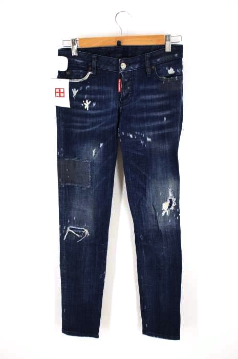 DSQUARED2(ディースクエアード) ヴィンテージ加工ストレッチデニムパンツ レディース JPN:36 JPN:36